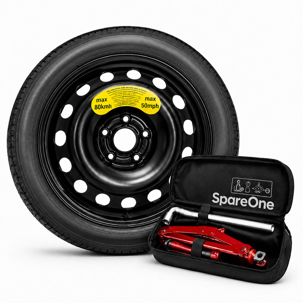 Ford Kuga 17 Inch (2008 - Present Day) Space Saver Spare Wheel (Full Jack Tools Kit Included)